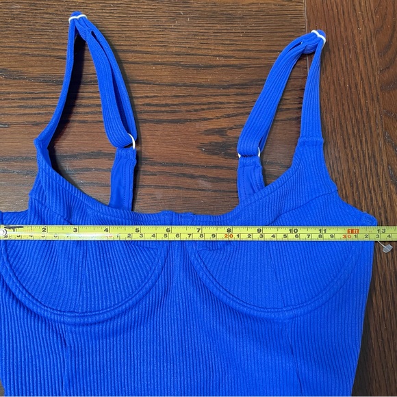Zulu & Zephyr Rib Marine Blue One Piece Swimsuit US 4 - Picture 9 of 10
